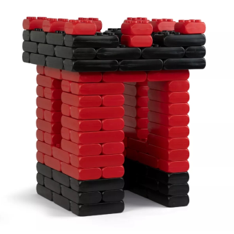 Ridder burcht, je eigen kasteel bouwen een grote toren van blauw.