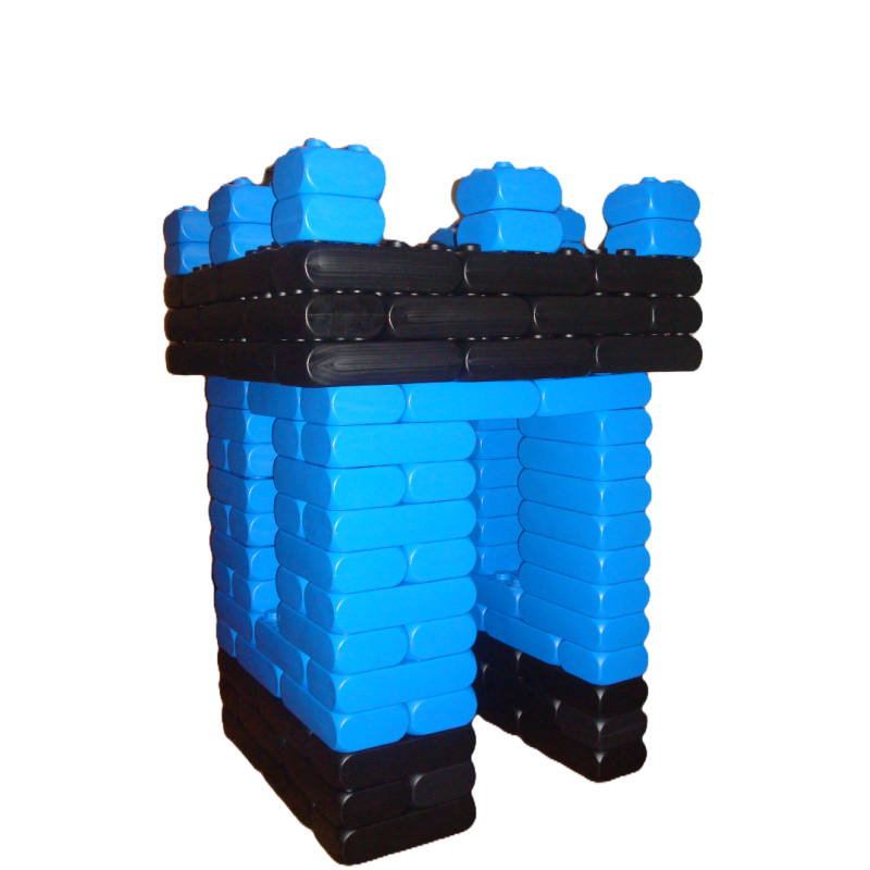 Ridder burcht, je eigen kasteel bouwen een grote toren van blauw. Ridder burcht, je eigen kasteel bouwen een grote toren van blauw.