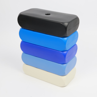 Aqua-Set mit ruhigen blauen Farben.  Große Qualitätsblöcke.