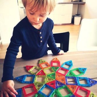 Doorzichtig magnetisch Polydron klassenset