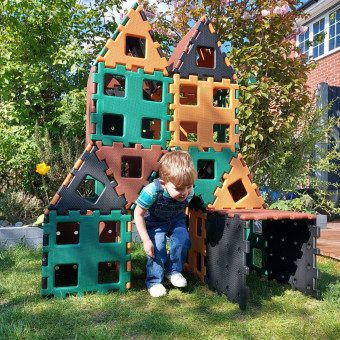XL Polydron platten, XL polydron, Polydron XL naturfarben, Construction